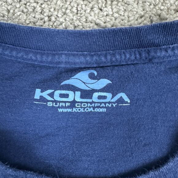 Koloa Surf Shirt Mens Extra Large Blue California Hawaii Surfing Short Sleeve - Picture 8 of 9